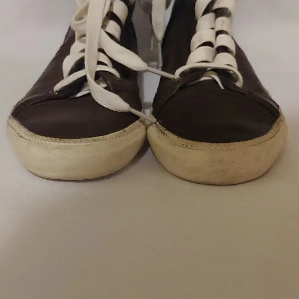 Frye Kira High top dark brown sneakers Size 6M